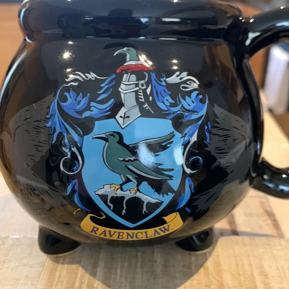 Harry Potter House Ravenclaw Crest Cauldron Ceramic 3D Sculpted Mug, 20 oz. - Picture 3 of 6